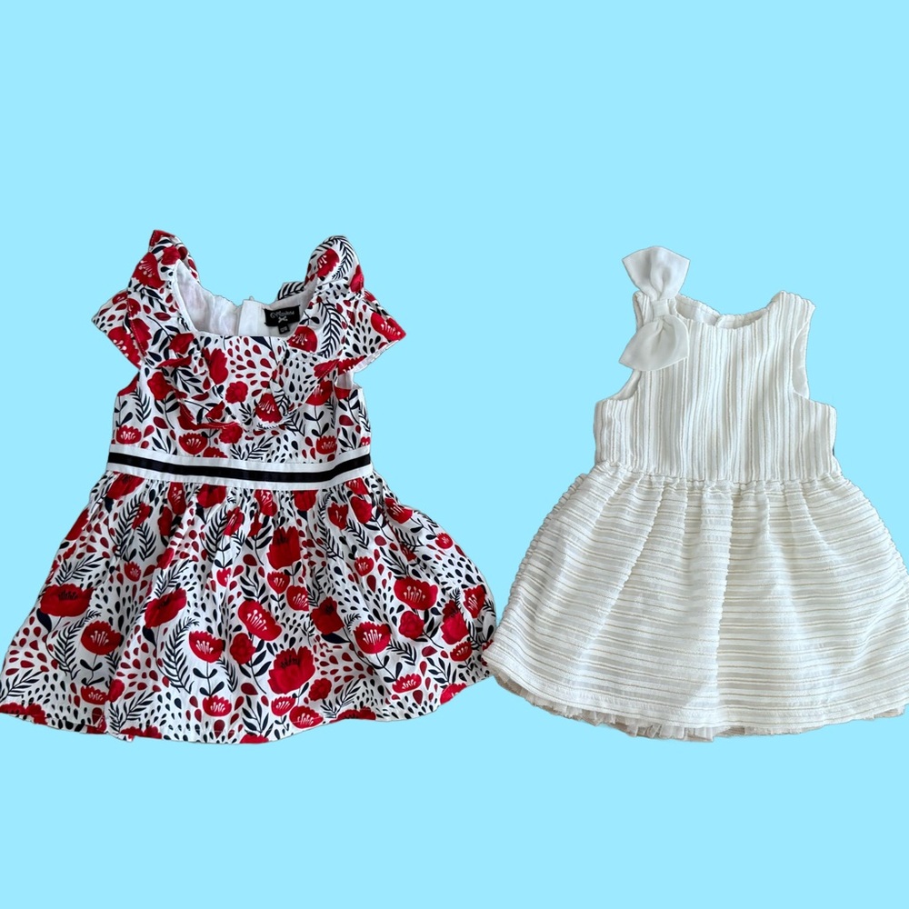 Floral and White Kids Dress Set
